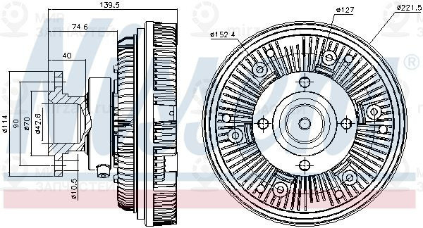 Сцепление, вентилятор радиатора NISSENS 86039