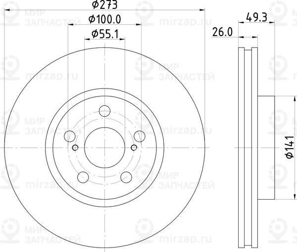 Запчасть NISSHINBO ND1132K