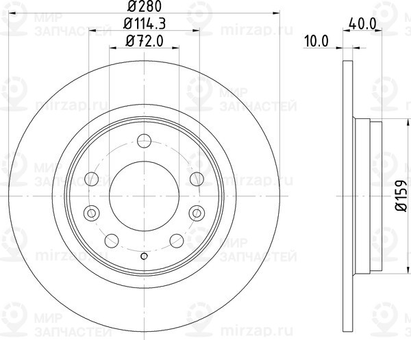 Запчасть NISSHINBO ND5014