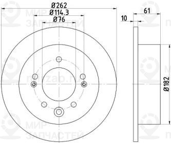 Запчасть NISSHINBO ND6057K