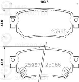 Запчасть NISSHINBO NP2073
