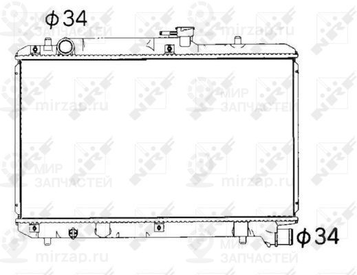 Радиатор, охлаждение двигателя NRF 53351