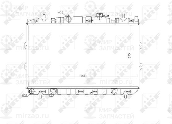 Радиатор, охлаждение двигателя NRF 53819