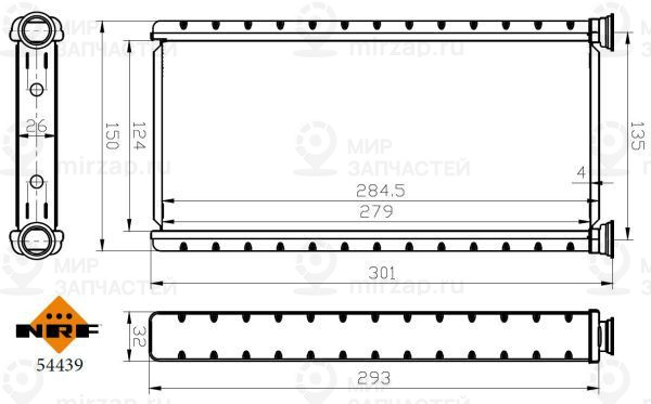 Теплообменник, отопление салона NRF 54439