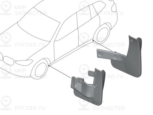 Брызговики передние
 BMW 82162410525