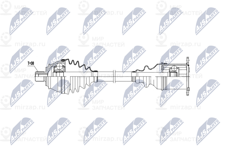 Приводной вал NTY NPWAU057