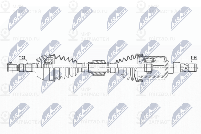 Приводной вал NTY NPWDW029