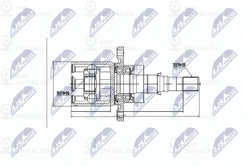 Шарнирный комплект, приводной вал NTY NPWNS046