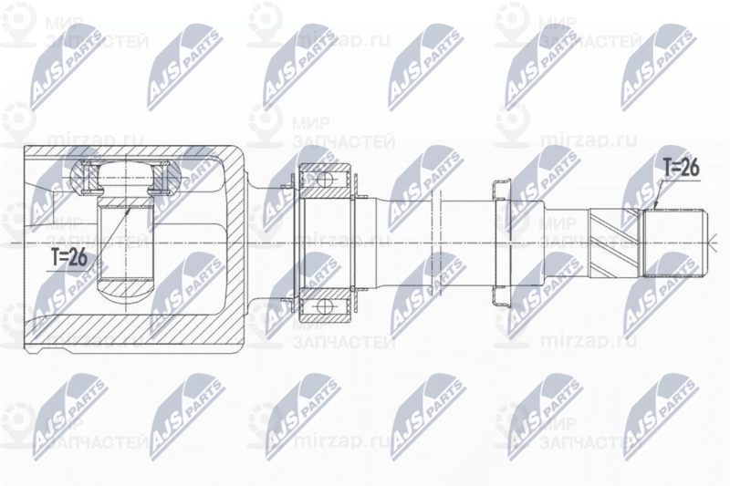 Приводной вал NTY NPWNS075