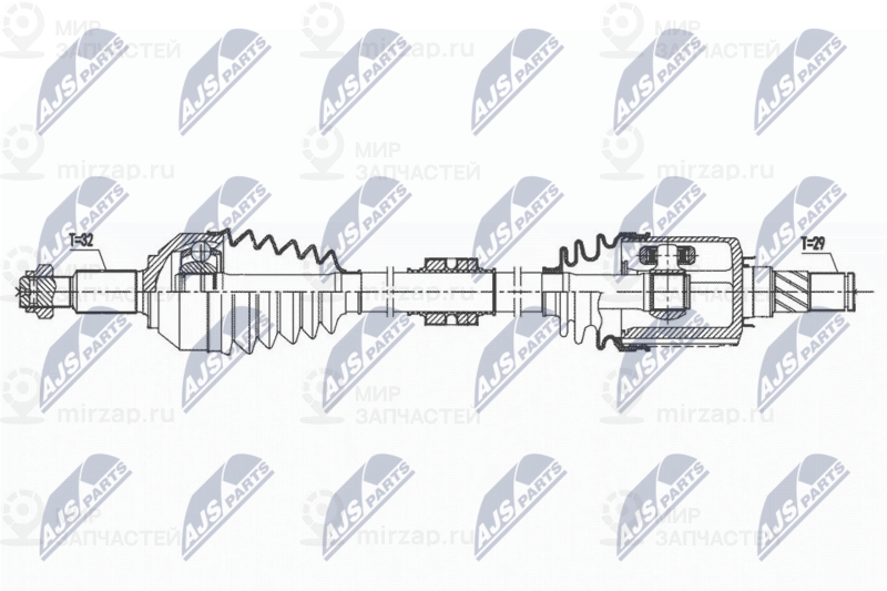 Приводной вал NTY NPWNS120
