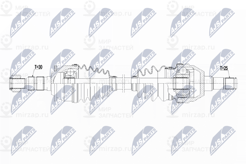 Приводной вал NTY NPWPL075