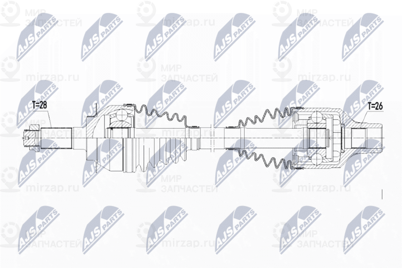 Приводной вал NTY NPWSU017
