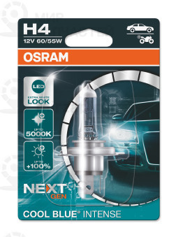 Лампа 12V H4 60/55W P43t 5000K Osram Cool Blue Intense 1 Шт. Блистер 64193Cbn-01 OSRAM 64193CBN01B