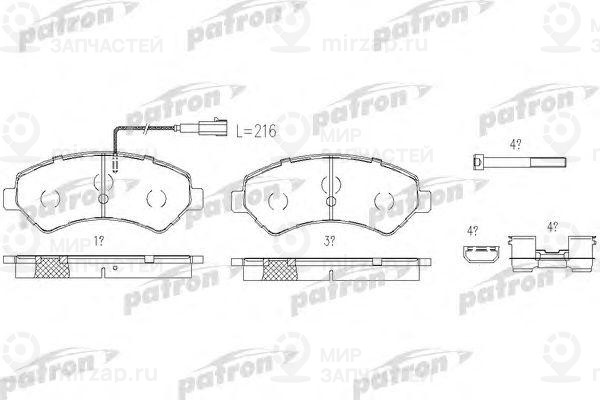 Колодки Тормозные Дисковые Задн Citroen: Jumper C Бортовой Платформой
 PATRON PBP1927