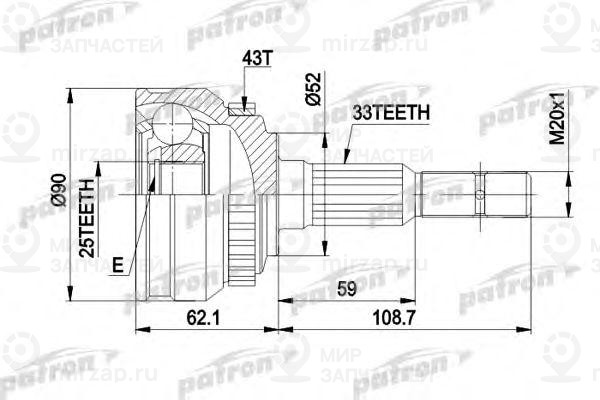 Запчасть PATRON PCV1052
