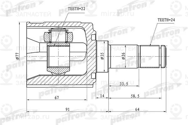Запчасть PATRON PCV1170