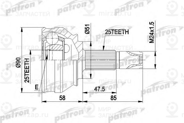 Запчасть PATRON PCV1258