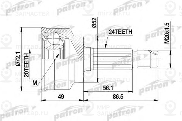 Запчасть PATRON PCV1261