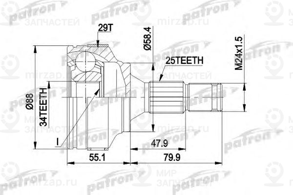 ШРУС PCV1302 ()
 PATRON PCV1302