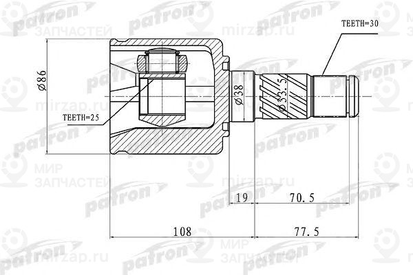 Запчасть PATRON PCV1357
