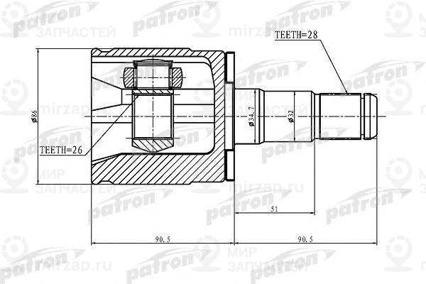 Запчасть PATRON PCV1402