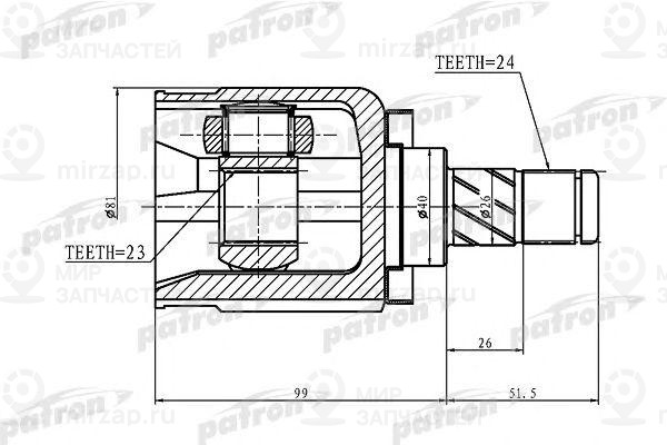 Запчасть PATRON PCV1412