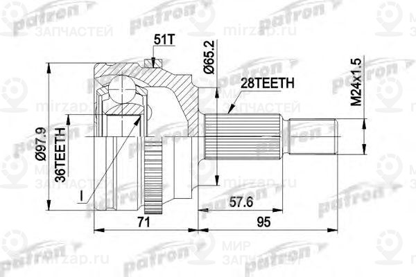 Запчасть PATRON PCV1453