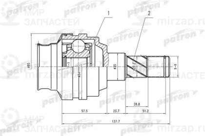 Запчасть PATRON PCV1547