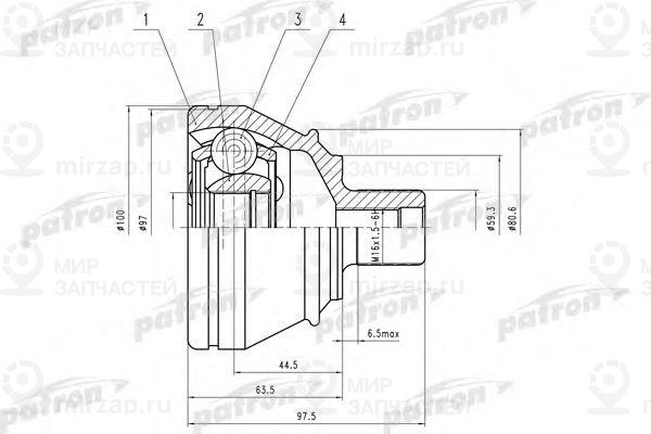 Запчасть PATRON PCV1552
