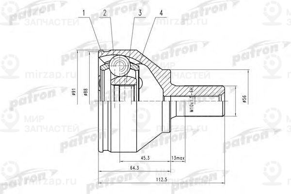 Запчасть PATRON PCV1562