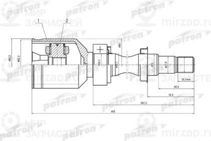Запчасть PATRON PCV1567