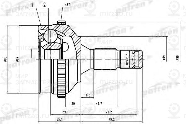 Запчасть PATRON PCV1569