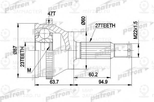Запчасть PATRON PCV1617AR