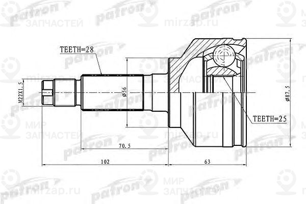 Запчасть PATRON PCV1654