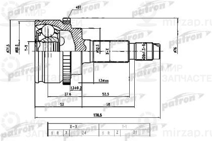 Запчасть PATRON PCV1786