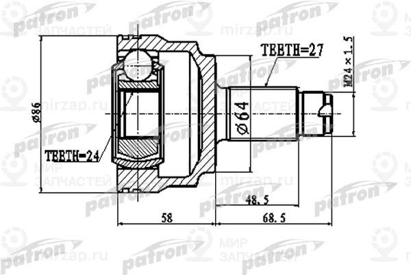 Запчасть PATRON PCV1796