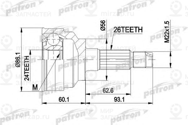 Запчасть PATRON PCV3025