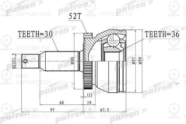 Запчасть PATRON PCV3072