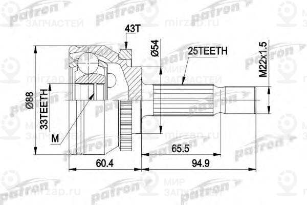 Запчасть PATRON PCV3416