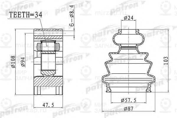 Запчасть PATRON PCV4044
