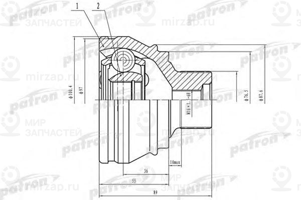 Запчасть PATRON PCV4958