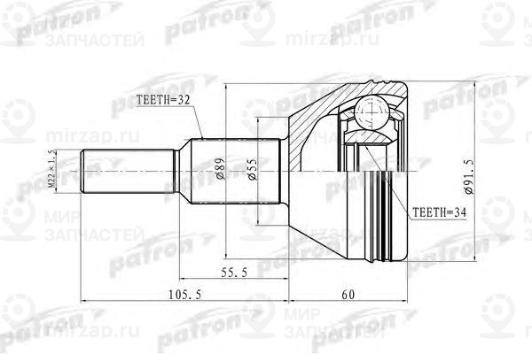 Запчасть PATRON PCV6908