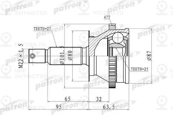 Запчасть PATRON PCV8728
