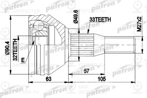 Запчасть PATRON PCV9838