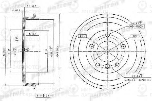 Запчасть PATRON PDR1035
