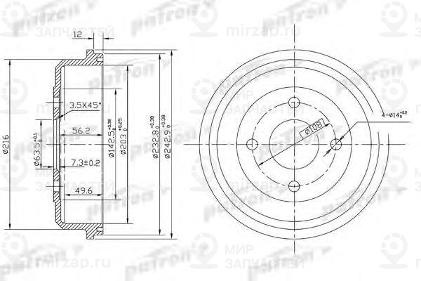 Запчасть PATRON PDR1533