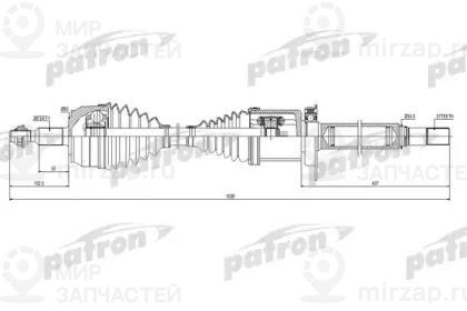 Полуось Передняя Правая 38X1026x37
 PATRON PDS0444