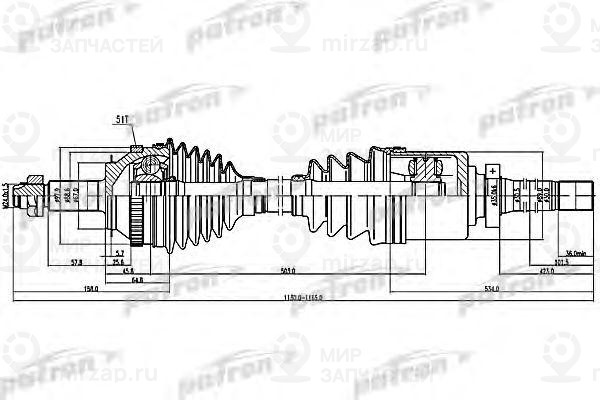 Запчасть PATRON PDS1408