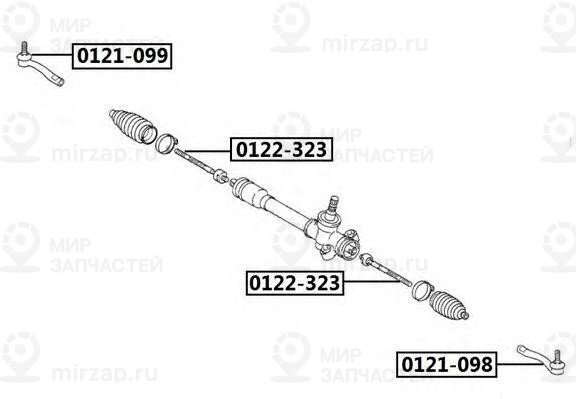 Наконечник поперечной рулевой тяги ASVA 0121098