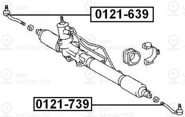 Наконечник поперечной рулевой тяги ASVA 0121739